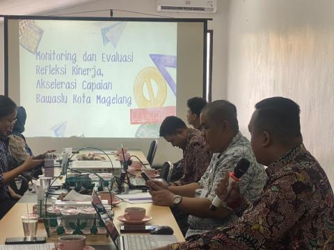 Bawaslu Kota Magelang mengadakan Rapat Monev pada Pelaksanaan Program dan Kegiatan yang diselenggarakan Bawaslu Kota Magelang untuk tahun 2026