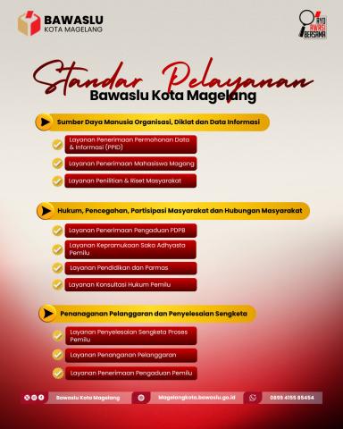 Bawaslu Kota Magelang Mensosialisasikan mengenai Standar Pelayanan melalui Media Sosial