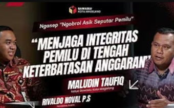 Bawaslu Kota Magelang Mengadakan podcast dengan tema Menjaga Integritas Pemilu di Tengah Keterbatasan Anggaran pada 7 Mei 2026