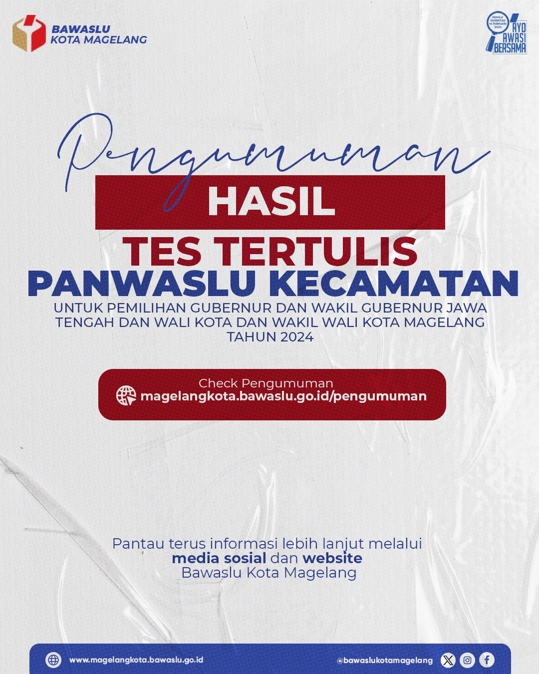 pengumuman tes tertulis