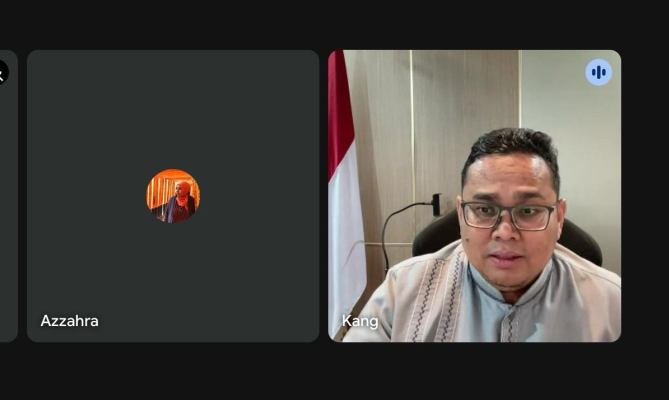 Ketua Bawaslu Rahmat Bagja dalam wawancara penelitian evaluasi Sosial Media 4 Peace melalui virtual, Jumat (2/8/2024).