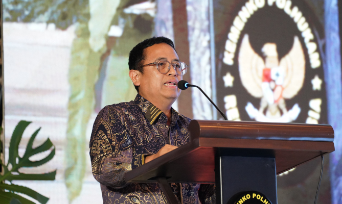 Anggota Bawaslu Puadi menjadi narasumber dalam Rapat Koordinasi Kesiapan Penyelenggaraan Pemilihan 2024 Wilayah Jawa yang digelar Kementerian Koordinator Politik, Hukum, dan Keamanan di Yogyakarta, Rabu (21/08/2024).