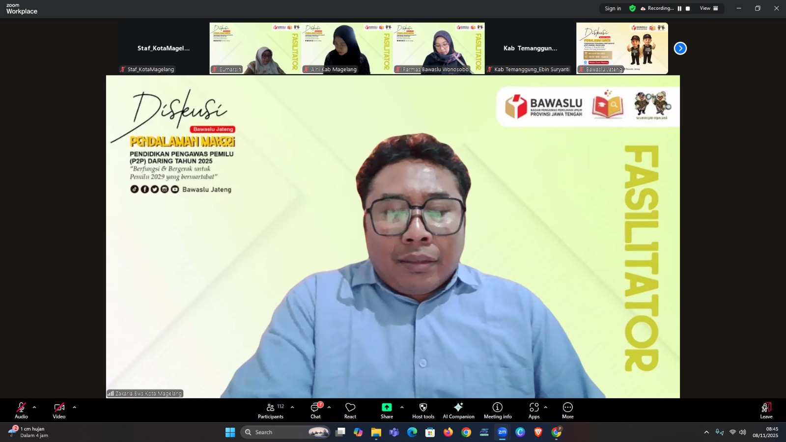 Bawaslu gelar pendidikan pengawas partisipatif Daring, bergerak wujudkan pemilu bermartabat