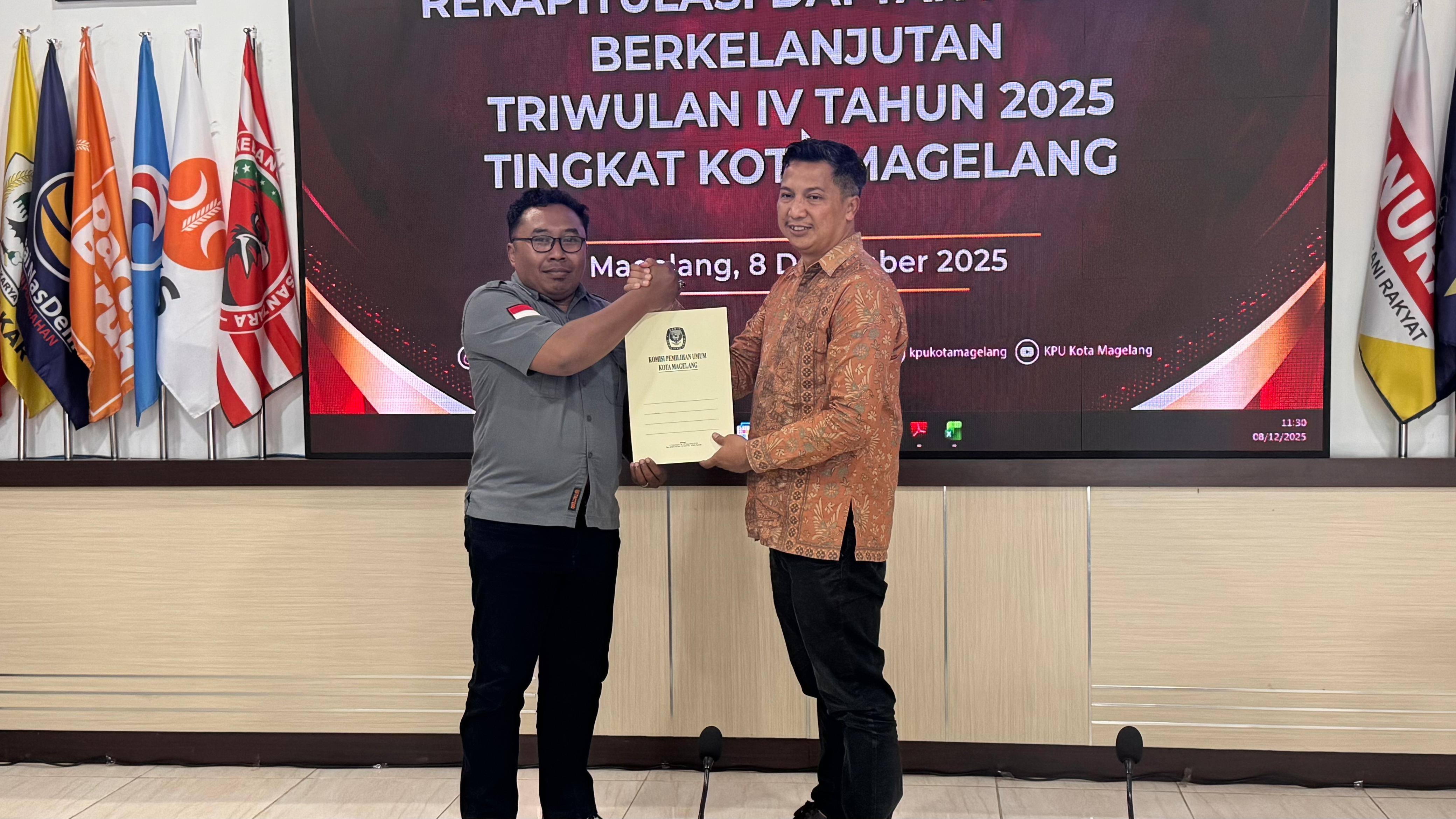 Bawaslu Kota Magelang kawal KPU Kota Magelang dalam data PDPB Triwulan 4 2025