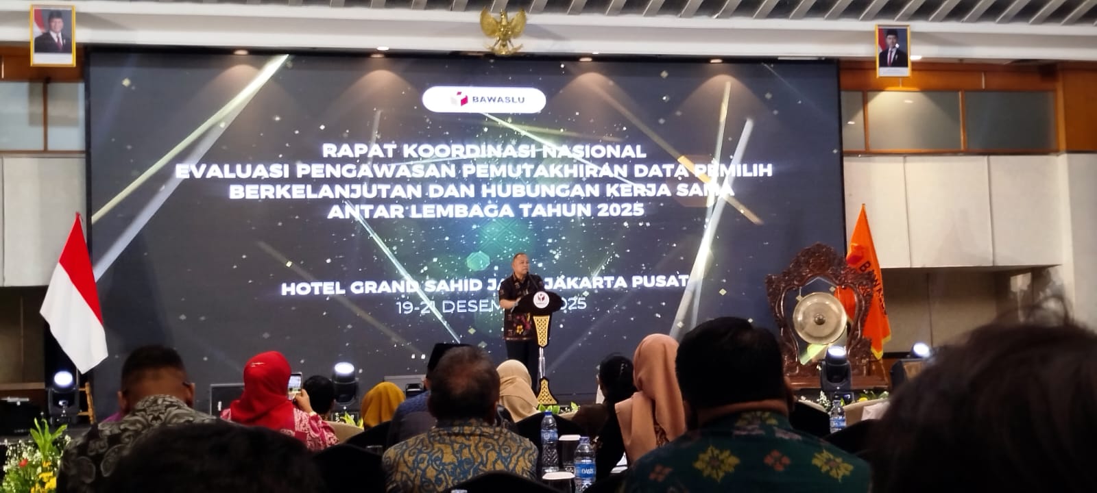 Bawaslu Kota Magelang hadiri Rakornas Evaluasi Pengawasan PDPB dan Kerja Sama Antar Lembaga 2025