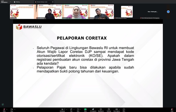 Bawaslu Kota Magelang Mengikuti Evaluasi Pelaporan LHKPN 2024 dan Sosialisasi LHKPN 2025