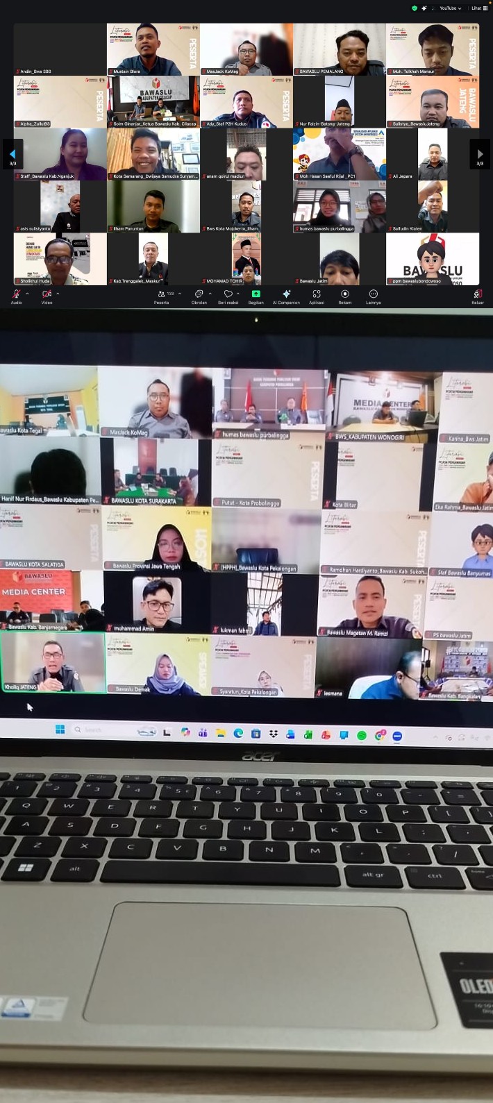Bawaslu Kota Magelang Menghadiri Literasi Pojok Pengawasan Volume 10 : Quo Vadis Pengawasan Data Pemilih Berkelanjutan 2026