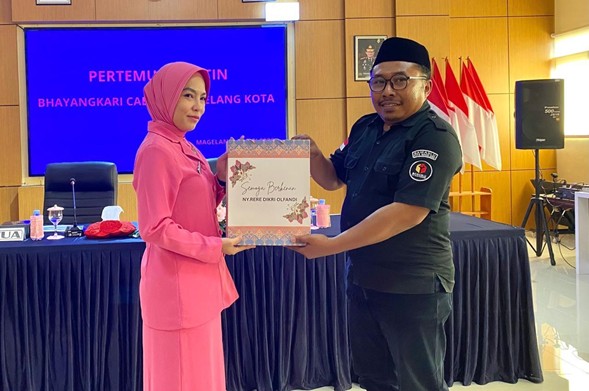 Bawaslu Kota Magelang Mengadakan Konsolidasi Demokrasi bersama Bhayangkari