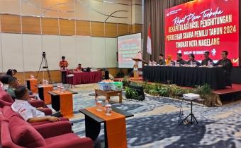 Rapat pleno rekapitulasi penghitungan suara pemilu 2024 tingkat Kota Magelang 
