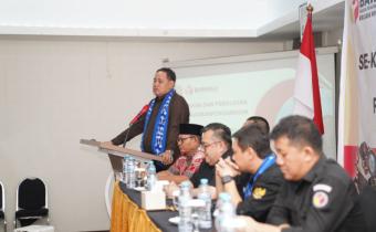 Anggota Bawaslu Herwyn JH Malonda dalam kegiatan Konsolidasi Pengawas Adhoc Se-Kabupaten Bolaang Mongodow Raya di Kotamobagu, Selasa (23/7/2024).