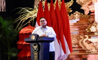 Ketua Bawaslu Rahmat Bagja dalam Rakor Kesiapan Penyelenggaraan Pemilihan 2024 Wilayah Bali, NTB, dan NTT yang digelar Kementerian Koordinator Politik, Hukum, dan Keamanan di Badung, Bali, Selasa (30/7/2024).