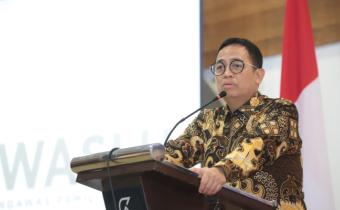 Anggota Bawaslu RI Puadi saat menutup kegiatan Penguatan Kapasitas Kelembagaan pada Pemilihan Kepala Daerah yang digelar Bawaslu Kalimantan Barat, Selasa (6/8/2024).