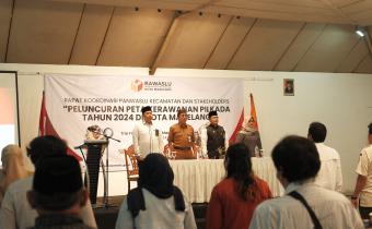 Senin (26/08/2024) Bawaslu Kota Magelang Luncurkan Peta Kerawanan Pilkada 2024 dengan mengundang Panwascam serta Forkopimda di Trio Front One Resort