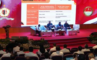 Anggota Bawaslu Herwyn JH Malonda saat menghadiri Forum Group Discussion Peningkatan Partisipasi Masyarakat Dalam Memperkuat Demokrasi, yang digelar Lembaga Ketahanan Nasional, Kamis, (22/8/2024).