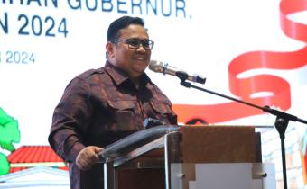 Ketua Bawaslu Rahmat Bagja saat menutup Rapat Koordinasi Penyusunan Pedoman Pembentukan Pengawas Tempat Pemungutan Suara (PTPS) dalam Pemilihan Gubernur, Bupati, dan Walikota Tahun 2024, pada Sabtu malam (31/08/2024) di Yogyakarta.