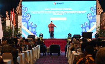 Koordinasi Nasional Evaluasi Kelembagaan Pengawas Pemilu dalam Pengawasan Pemilu 2024 dan Kesiapan Pemilihan Serentak 2024 di Bali, Sabtu (28/9/2024).