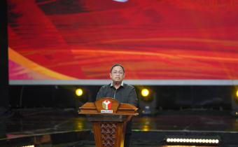 Anggota Bawaslu Puadi dalam Deklarasi Damai dan Berintegritas Pemilihan Gubernur dan Wakil Gubernur Provinsi DKI Jakarta Tahun 2024 di Jakarta, Selasa malam (24/9/2024).