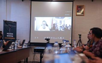 Ketua Bawaslu Rahmat Bagja saat diskusi kelompok terpumpun Evaluasi Pengawasan Penyiaran Pemilu 2024 secara daring, Jumat (27/9/2024).