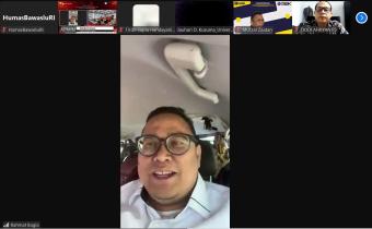 Ketua Bawaslu Rahmat Bagja dalam Seminar Menangkal Tindak Pidana Pilkada 2024 yang diselenggarakan Universitas Sriwijaya secara hybrid, Jumat (27/9/2024).