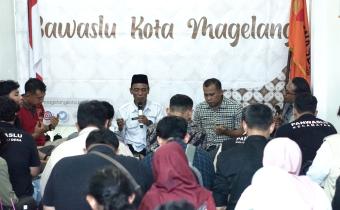 Kegiatan Doa Bersama yang digelar Bawaslu Kota Magelang menjelang pemilihan serentak 2024, Selasa (26/11/2024).