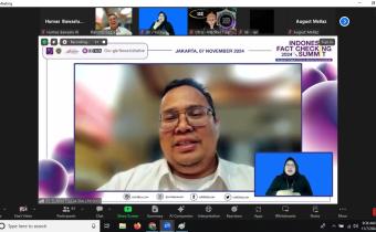 Ketua Bawaslu Rahmat Bagja dalam kegiatan daring Indonesia Fact-Checking Summit 2024 pada Kamis (11/7/2024) secara daring.
