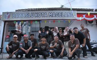 HUT 80 Indonesia, tim bawaslu magelang 