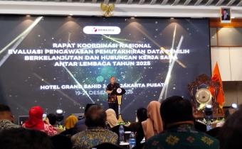 Bawaslu Kota Magelang hadiri Rakornas Evaluasi Pengawasan PDPB dan Kerja Sama Antar Lembaga 2025