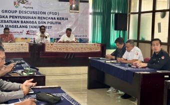 Bawaslu Kota Magelang Menghadiri FGD di Kesbangpol untuk Penyusunan Rencana Kerja 